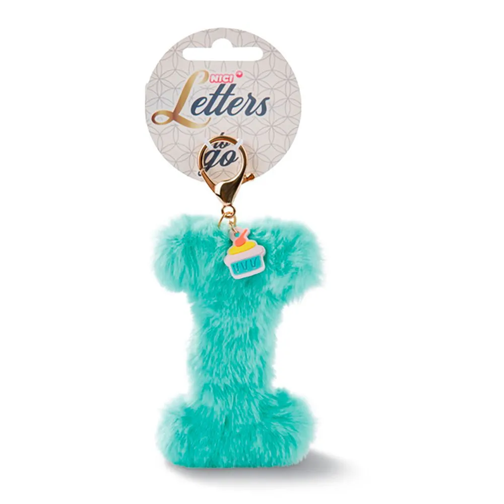 Nici Bag Pendant Plush Letter I Symbol Key Ring 1 Nici Bag Pendant Plush Letter I Symbol Key Ring