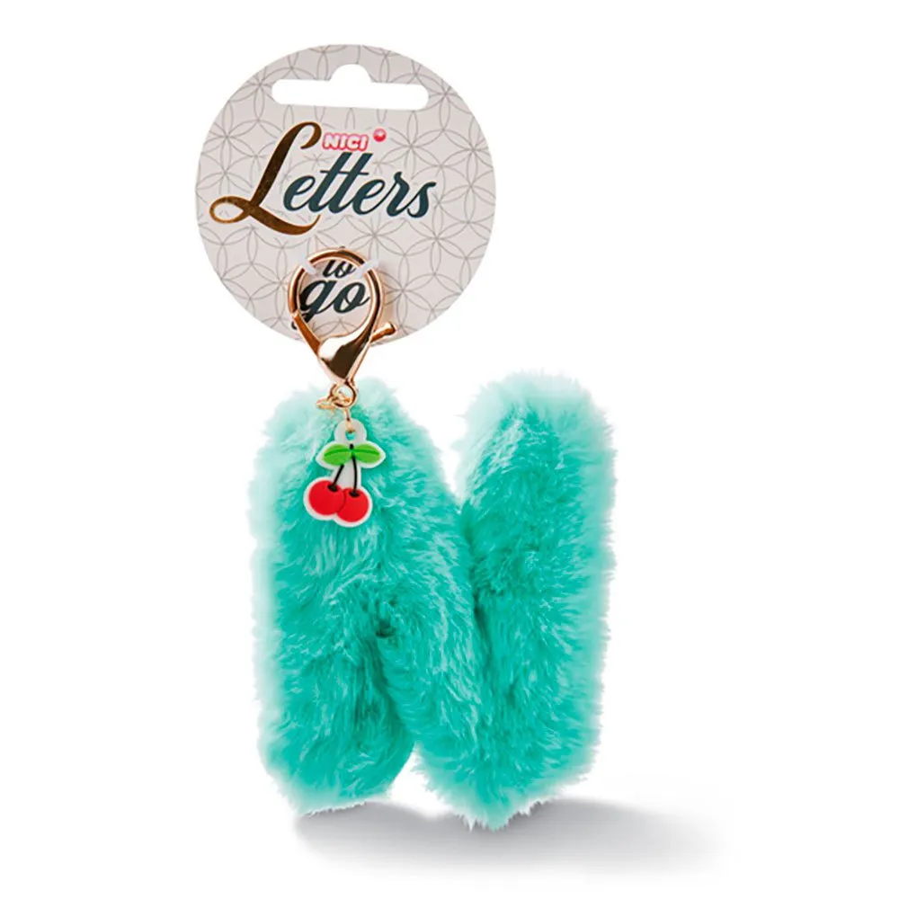 Nici Bag Pendant Plush Letter N Symbol Key Ring 1 Nici Bag Pendant Plush Letter N Symbol Key Ring