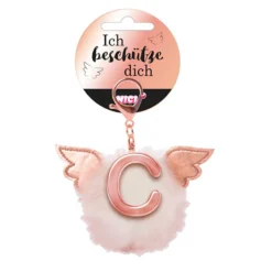 Nici Bag Pendant Plush Pompom Letter C Key Ring