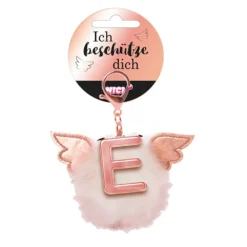 Nici Bag Pendant Plush Pompom Letter E Key Ring