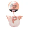Nici Bag Pendant Plush Pompom Letter P Key Ring