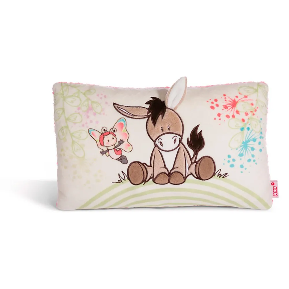 Nici Cushion Donkey And Butterfly Rectangular 43X25 Cm 1 Nici Cushion Donkey And Butterfly Rectangular 43X25 Cm