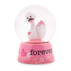 Nici Glitter Globe Swan White 6.5 Cm