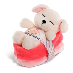 Nici Sleeping Puppies Dog 12 Cm Creme Teddy